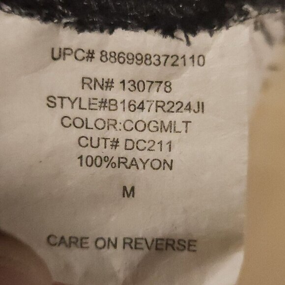 About A Girl Mixed Material Flannel Thermal Button Down Medium - Picture 8 of 8